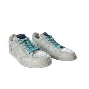 CHANEL Calfskin Men’s Logo Trainer White Blue